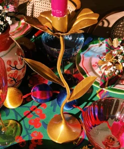 Home Accessories*anna + nina Brass Forest Flower Candle Holder