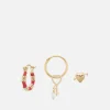 Earrings*anna + nina Dear Heart Gold-Plated Earrings Set