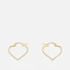 Earrings*anna + nina Funky Love 14-Karat Gold-Plated Small Hoop Earrings