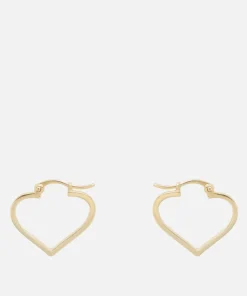 Earrings*anna + nina Funky Love 14-Karat Gold-Plated Small Hoop Earrings