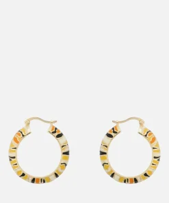 Earrings*anna + nina Garden Tiger Gold-Plated Hoop Earrings
