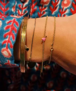 Bracelets & Bangles*anna + nina Key To My Heart Gold-Tone Bracelet