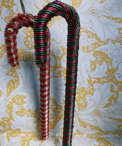 Home Accessories*anna + nina Set Of 2 Candy Stick Ornaments