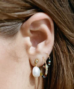 Earrings*Anni Lu Women's Pearly Earring - Gold