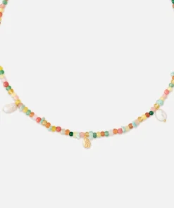 Necklaces*Astrid & Miyu Flow 18-Karat Gold-Plated Multi-Stone Necklace