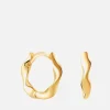 Earrings*Astrid & Miyu Women's Elemental Huggies In Gold - Gold