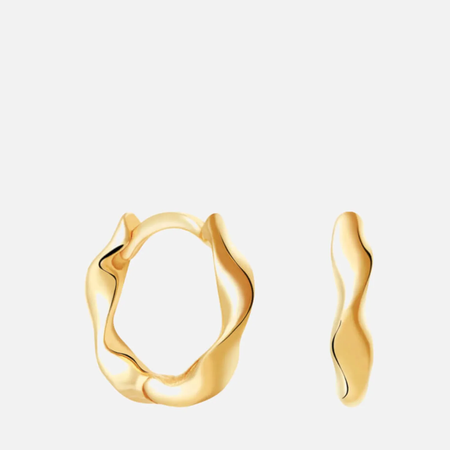 Earrings*Astrid & Miyu Women's Elemental Huggies In Gold - Gold