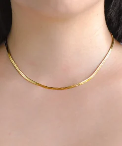 Necklaces*Astrid & Miyu Women's Snake Chain Necklace In Gold - Gold