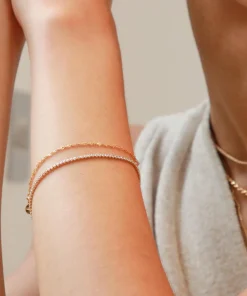 Bracelets & Bangles*Astrid & Miyu Women's Tennis Bracelet - Gold