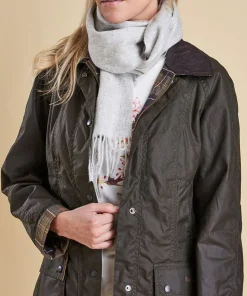 Hats Scarves & Gloves*Barbour Women's Lambswool Woven Scarf - Light Grey