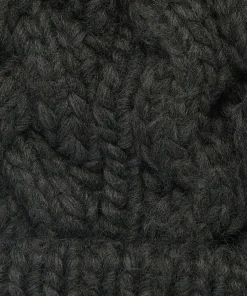 Hats Scarves & Gloves*Barbour Women's Penshaw Cable Knit Beanie - Charcoal