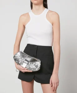 Shoulder Bags*BY FAR Glami Silver Flagstone Leather Bag