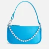 Mini Bags*BY FAR Mini Rachel Satin And Rhinestone Chain Bag