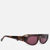 Sunglasses*BY FAR Rodeo Havana Tortoiseshell Acetate Sunglasses
