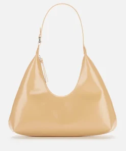 Shoulder Bags*BY FAR Women's Amber Semi Patent Shoulder Bag - Cream