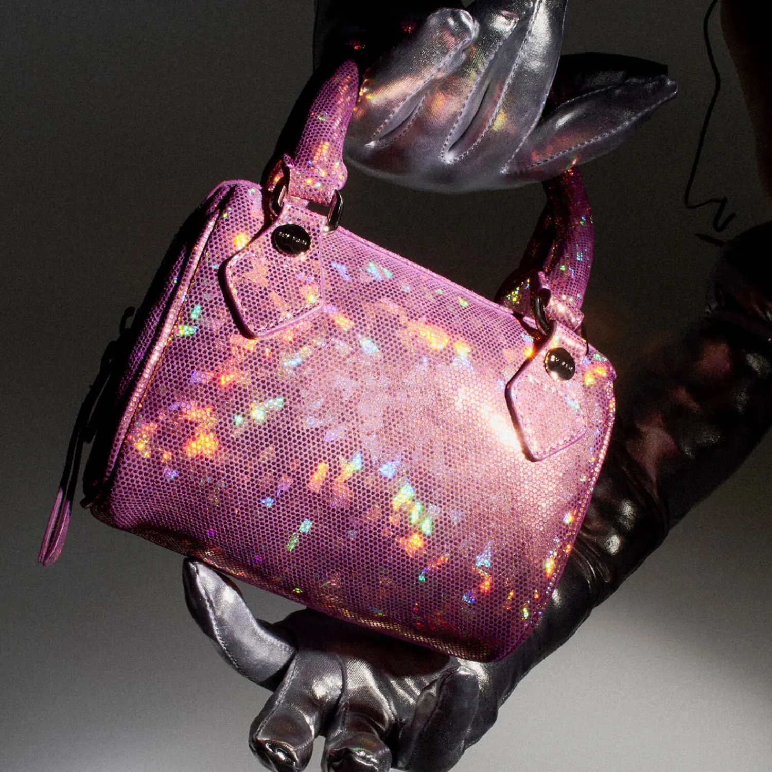 Shoulder Bags*BY FAR Women's Dora Hologram Leather Bag - Disco Violet