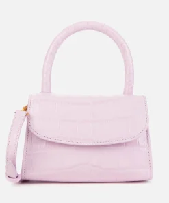 Shoulder Bags*BY FAR Women's Mini Croco Top Handle Bag - Pink