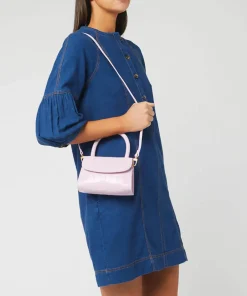 Shoulder Bags*BY FAR Women's Mini Croco Top Handle Bag - Pink