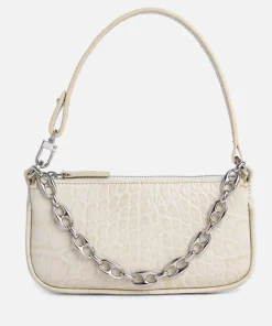 Shoulder Bags*BY FAR Women's Mini Rachel Croco Bag - Cream