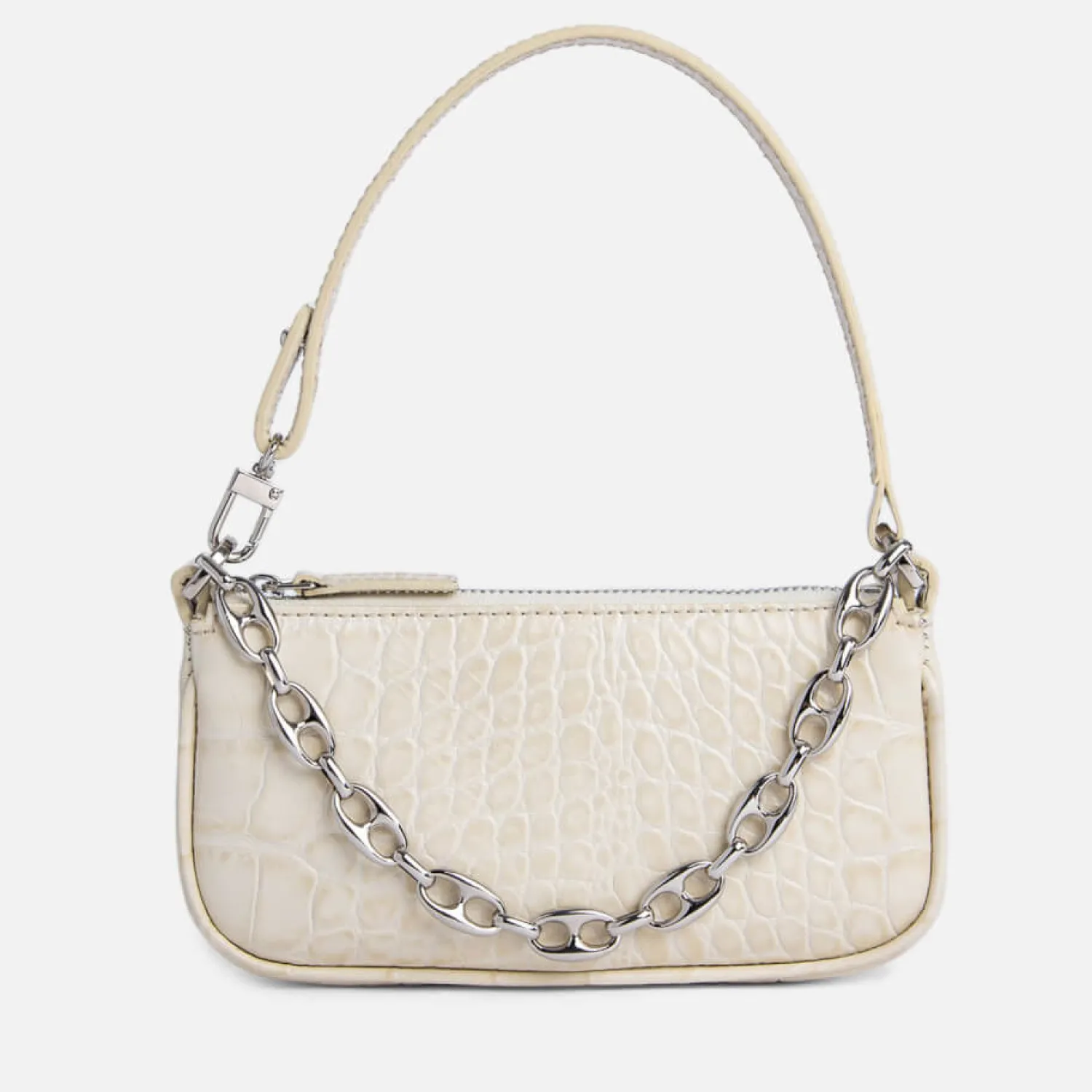 Shoulder Bags*BY FAR Women's Mini Rachel Croco Bag - Cream