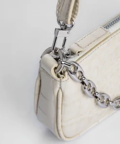 Shoulder Bags*BY FAR Women's Mini Rachel Croco Bag - Cream