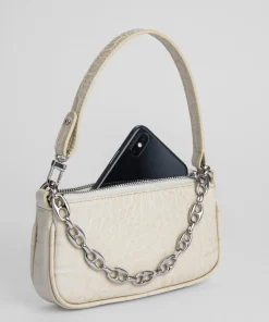 Shoulder Bags*BY FAR Women's Mini Rachel Croco Bag - Cream