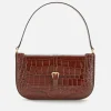 Shoulder Bags*BY FAR Women's Miranda Croco Shoulder Bag - Nutella