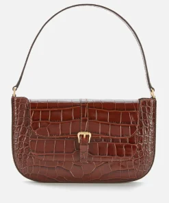 Shoulder Bags*BY FAR Women's Miranda Croco Shoulder Bag - Nutella