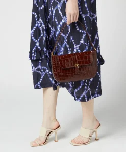 Shoulder Bags*BY FAR Women's Miranda Croco Shoulder Bag - Nutella
