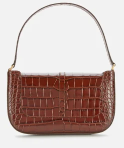 Shoulder Bags*BY FAR Women's Miranda Croco Shoulder Bag - Nutella