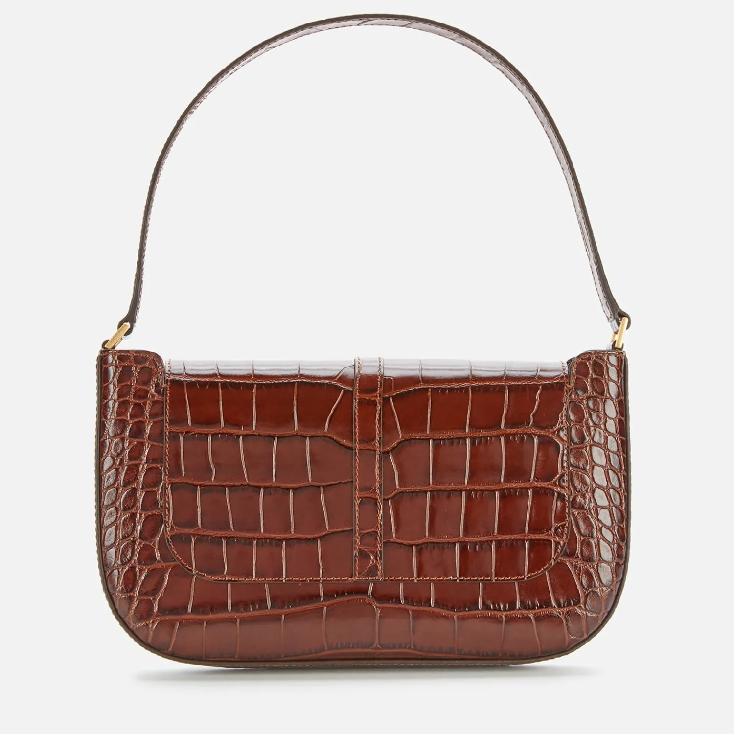 Shoulder Bags*BY FAR Women's Miranda Croco Shoulder Bag - Nutella