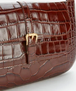 Shoulder Bags*BY FAR Women's Miranda Croco Shoulder Bag - Nutella