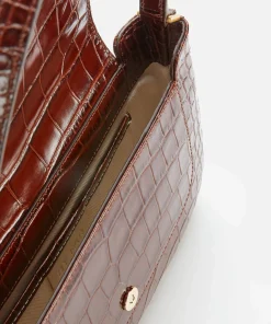 Shoulder Bags*BY FAR Women's Miranda Croco Shoulder Bag - Nutella
