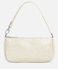 Shoulder Bags*BY FAR Women's Rachel Croco Embossed Leather Bag - Cream