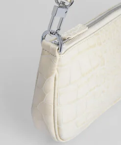 Shoulder Bags*BY FAR Women's Rachel Croco Embossed Leather Bag - Cream