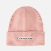 Hats Scarves & Gloves*Calvin Klein Jeans Institutional Ribbed-Cotton Blend Beanie