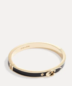 Bracelets & Bangles*Coach C Buckle Gold-Tone Thin Bangle