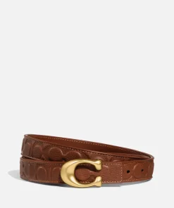 Belts*Coach C Logo-Embossed Leather Belt