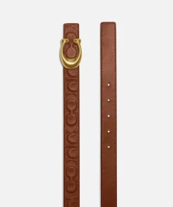 Belts*Coach C Logo-Embossed Leather Belt