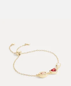 Bracelets & Bangles*Coach C Stone And Heart Slider Bracelet