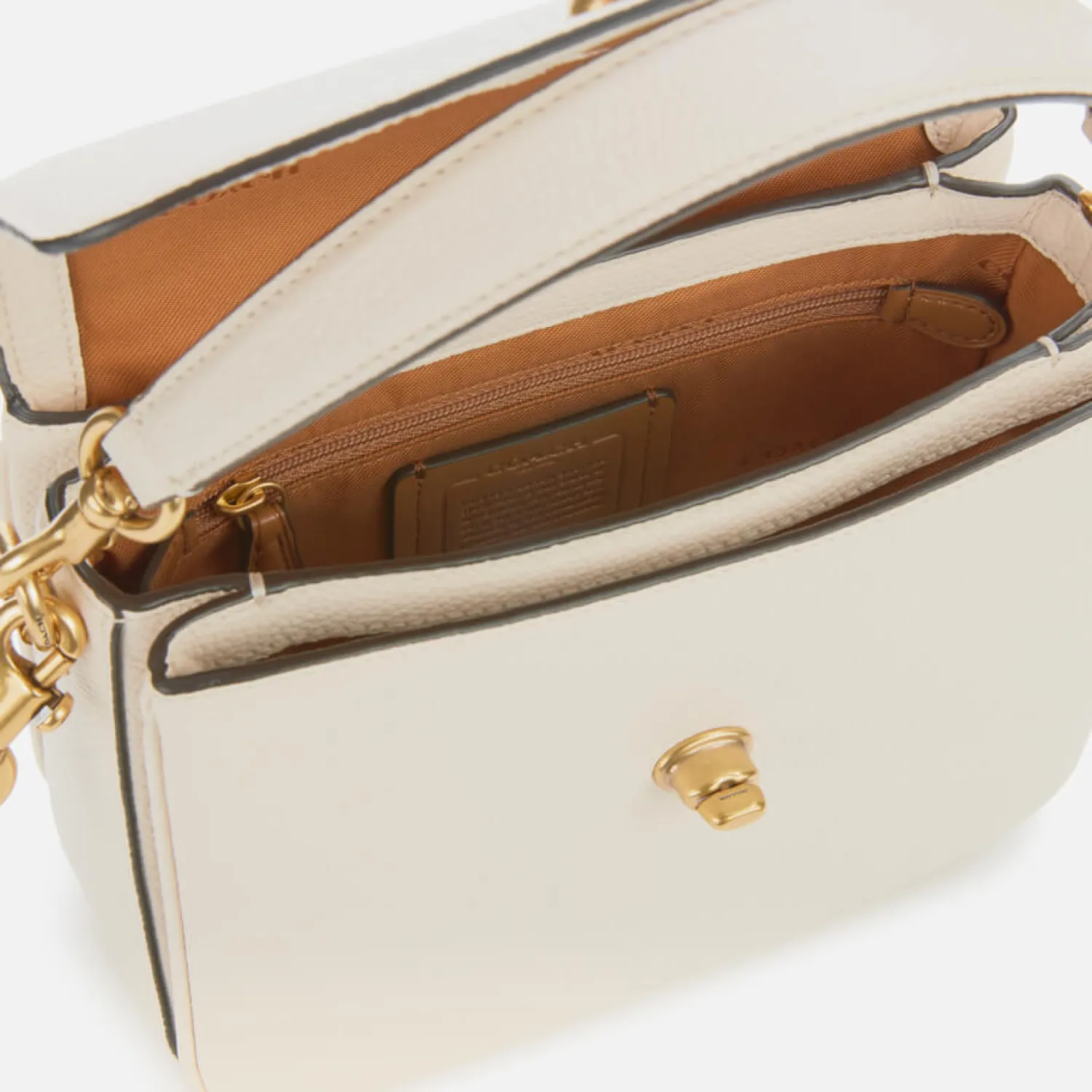Crossbody Bags*Coach Cassie Polished Pebbled Leather Crossbody 19 - Chalk