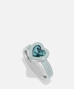 Jewellery Sets*Coach Charming Crystals Silver-Plated Ring