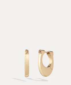 Earrings*Coach Chunky C Gold-Tone And Crystal Hoop Earrings