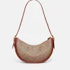 Shoulder Bags*Coach Coated Canvas Signature Luna Shoulder Bag Tan Rust