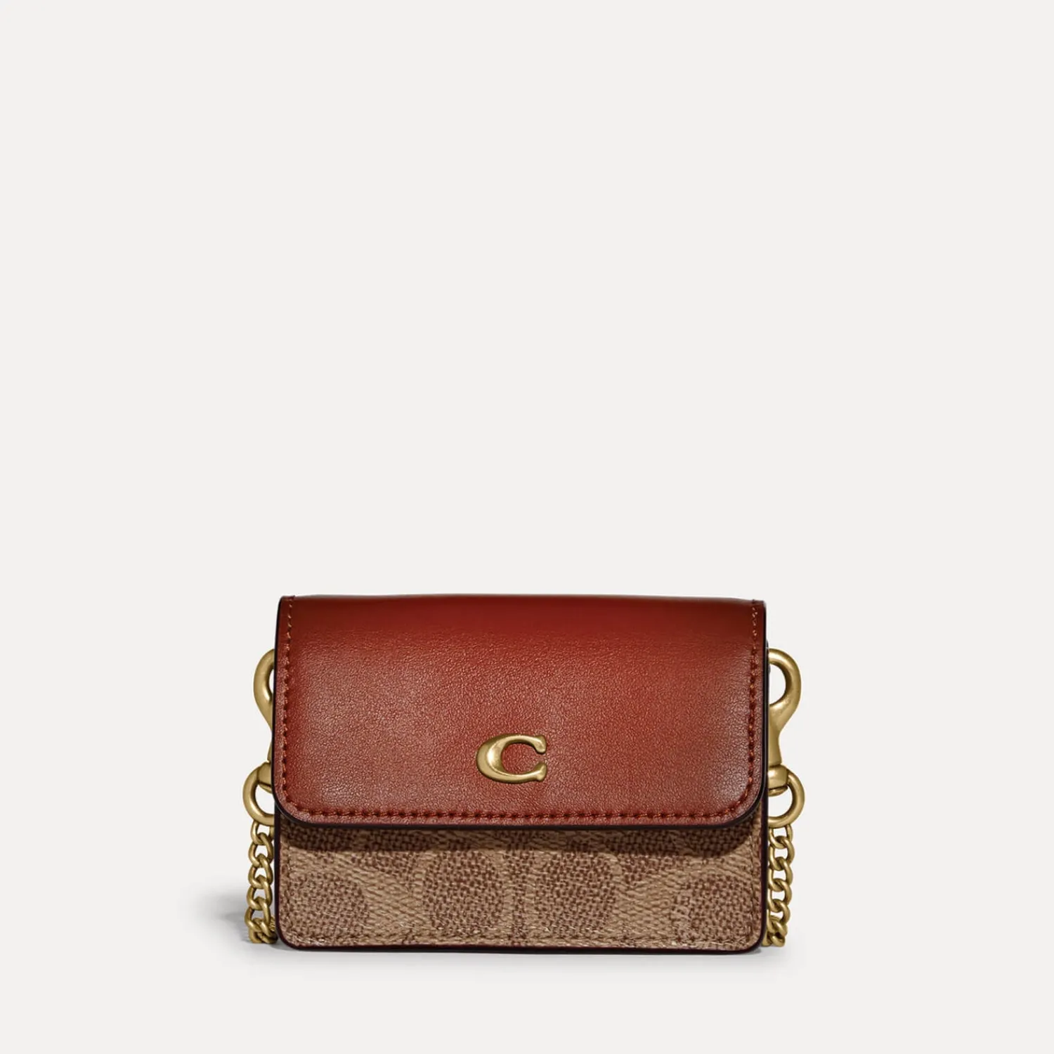 Purses And Cardholders*Coach Coated Canvas Signature Half Flap Card Case