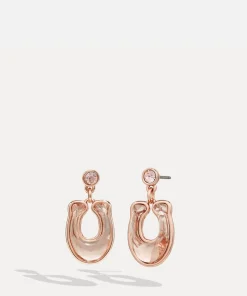 Earrings*Coach Faceted Crystal C Drop Earrings