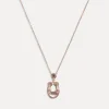 Necklaces*Coach Faceted Crystal C Pendant Necklace