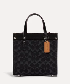 Tote Bags*Coach Field Tote 22 Leather And Jacquard-Blend Bag