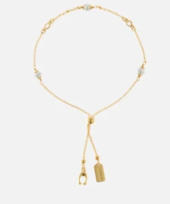 Bracelets & Bangles*Coach Gold-Plated And Faux Pearl Slider Bracelet