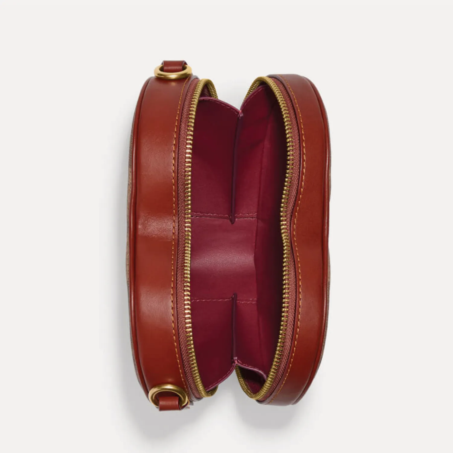 Crossbody Bags*Coach Heart Coated-Canvas And Leather Shoulder Bag